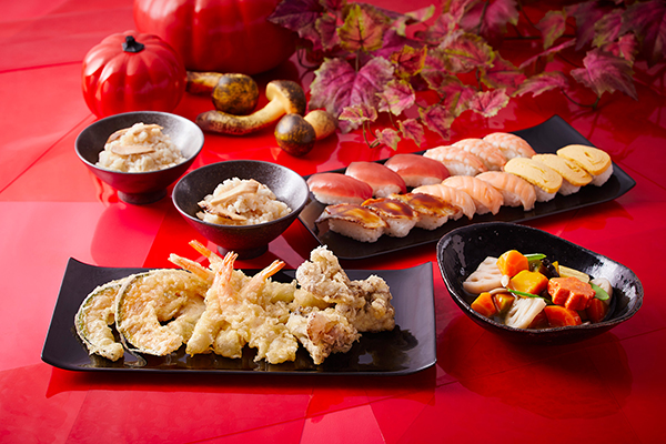 秋の食材を使ったお料理などの和食も。
松茸ごはんもお好きなだけ、お召し上がりいただけます。