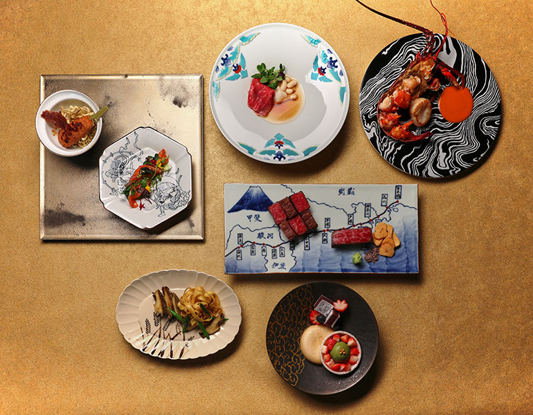 箱根強羅佳ら久おすすめプラン03 岡田美術館学芸員監修の料理説明で味わうグリルコース付き宿泊プラン／前半ご入店 17： 00～17：30
