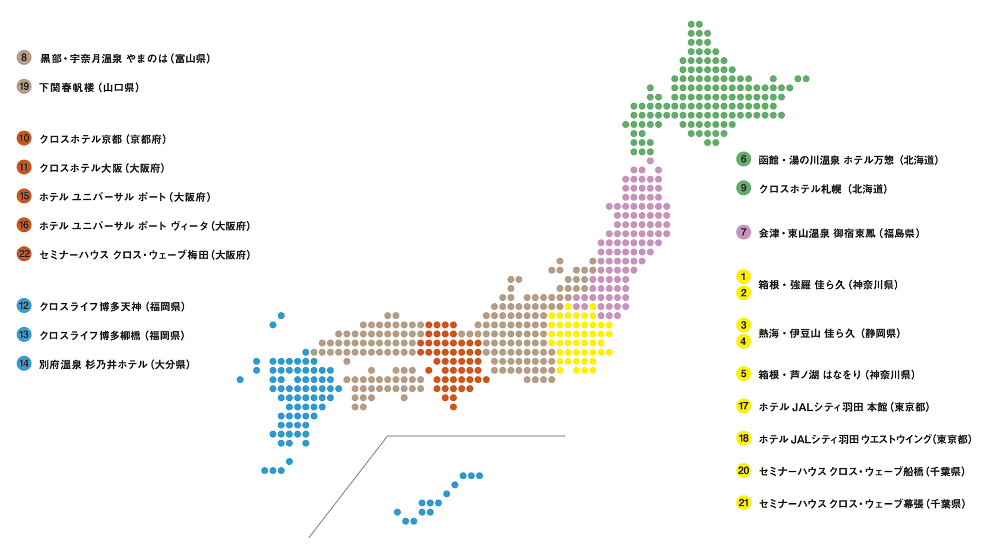 つなぐはぐくむツーリズム2025：対象施設