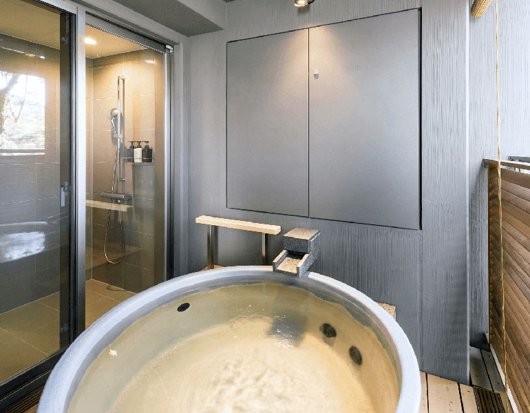 ▲和洋デラックスルーム（露天風呂付）