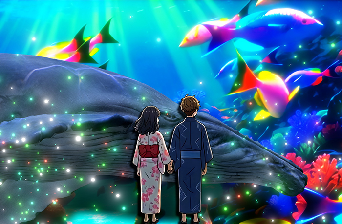 別府温泉 杉乃井ホテル × 大分県立芸術文化短期大学新プロジェクションマッピングを1月22日(木)より上映